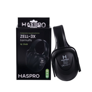 Chrániče sluchu Zell-3X, SNR 29dB černé Haspro