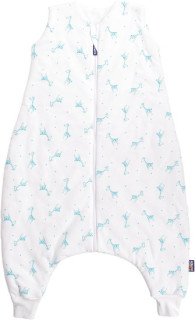 Letní bio spací pytel s nožičkami žirafky aqua Kaarsgaren
