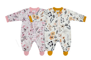 Kojenecká kombinéza na zip- růžová Baby Service