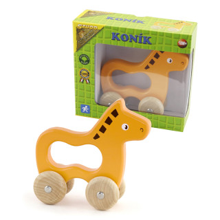 Dřevěný Koník na kolech