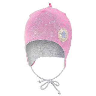 Čepice podšitá zavazovací Outlast® Růžová lesk/šedý melír