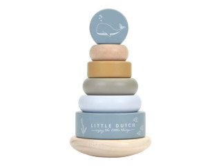 Nasazovací kroužky dřevěné Ocean Blue Little Dutch