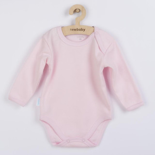 Kojenecké body s dlouhým rukávem New Baby Pastel růžové