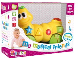 Hudební hračka housenka Bam Bam