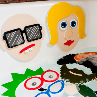 Meadow Pěnové samolepky do vany Legrační obličeje