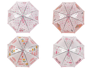 Dětský průhledný vystřelovací deštník kočka