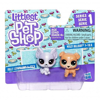 Littlest Pet Shop Dvě zvířátka - FRILLY LEPAPILLON a PITLEY BULLBURY