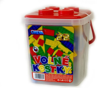 Stavebnice Cheva 22 Volné kostky 242ks v kbelíku
