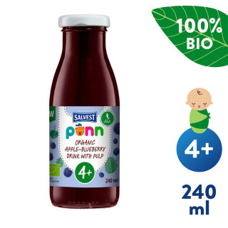 Salvest Ponn BIO Borůvková šťáva s jablkem a dužinou (240 ml)