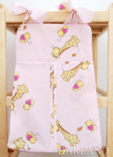 Kapsář - zásobník na pleny Žirafa růžová bavlna
