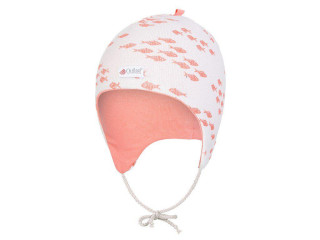 Čepice zavazovací podšitá BIO Outlast ® - Natur/tm.coral