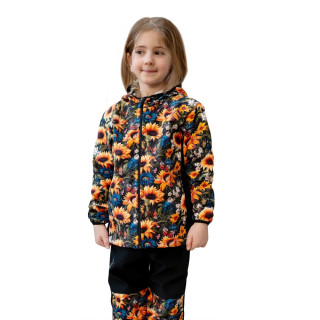 Dětská softshellová bunda Duo Slunečnice černá Esito 
