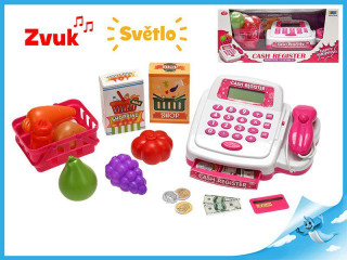 Registrační pokladna bílo-fialová