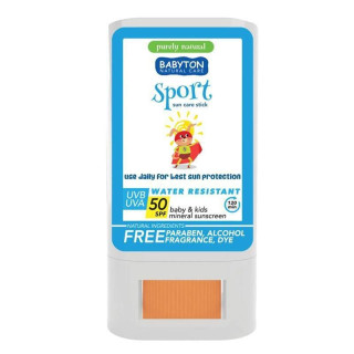 Přírodní opalovací krém v tyčince sPORT SPF 50 20 gr Babyton