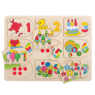 Obrázkové počítací puzzle Bigjigs Toys