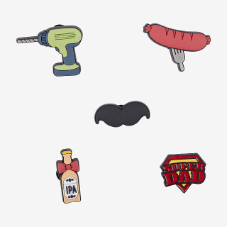 Amulety - ozdoby na boty Amuletz Super Dads Club mix Coqui