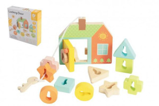 Skládanka/vkládačka Dveřní zámky dřevo 11 ks 18m +