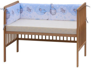 Mantinel do postýlky 4dílný Scarlett Lucy - 180 x 30 cm - modrá