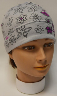 Dívčí funkční čepice Motýlci Šedá RDX