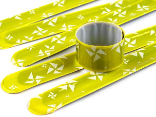 Reflexní samonavíjecí náramek žlutá 3 x 30 cm