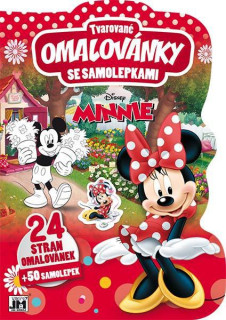Tvarované omalovánky se samolepkami - Minnie