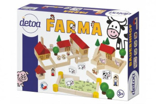 Farma stavebnice dřevo 100 ks 