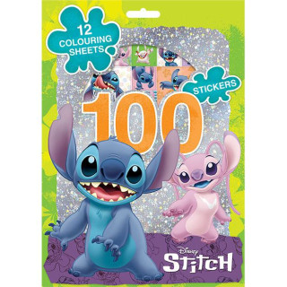 100 samolepek s omalovánkovými listy Lilo & Stitch