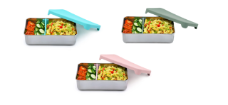 Nerezový Bento box 740 ml se silikonovým víkem Melii