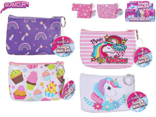 Glamour peněženka 13x9 cm na zip