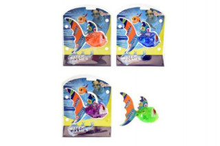 Mořská ryba 13cm plast na baterie se světlem vodní bomba