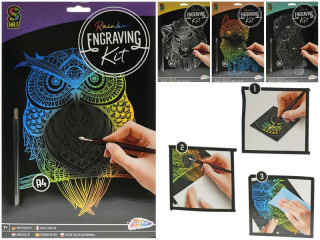 Vyškrabovací obrázek A4 s vyškrabovátkem 