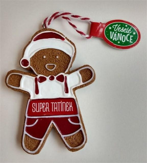 Perníčky ozdoba na stromeček Super tatínek