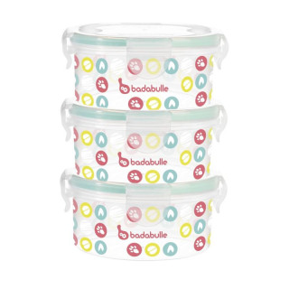 Misky s víčky a klipy 3ks