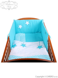 3-dílné ložní povlečení Belisima 90/120 Hvězdička tyrkysové 