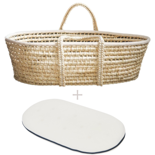 Mojžíšův košík pro miminko Corn Natural + oboustranná matrace Airdream Ahojbaby