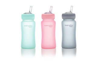 Láhev sklo s brčkem, 240ml Everyday Baby