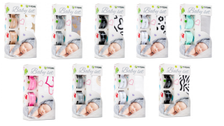 Baby set - bambusová osuška + kočárkový kolíček