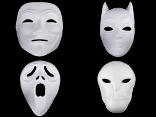 Karnevalová maska - škraboška k domalování