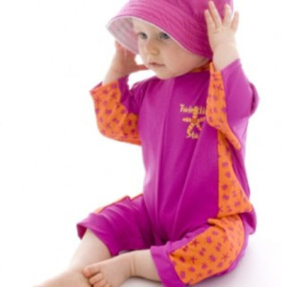 Plážová UV kombinéza pro děti - hvězdice