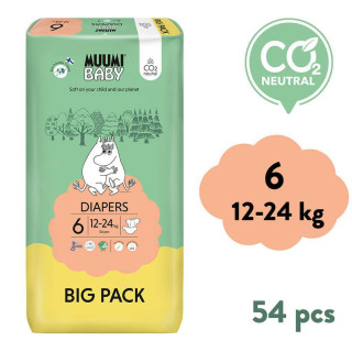 Eko pleny Muumi Baby 6 Junior 12–24 kg 54 ks