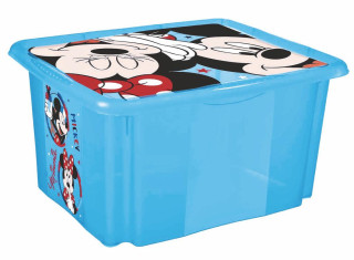 Úložný box s víkem "Mickey", Modrá 24 l