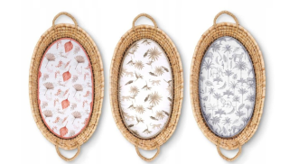 Košík s podložkou na přebalování Boho