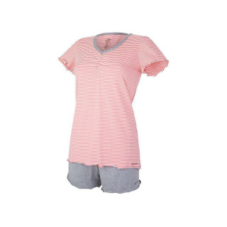 Souprava dámská Outlast® Pruh broskvový/šedý melír