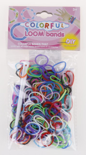 Gumičky na tvoření náramků 300 ks barevné