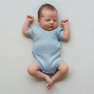 Zavinovací kojenecké body mušelín Modrá Baby Service