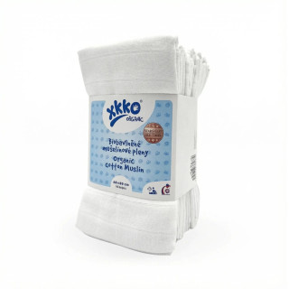 Dětské pleny z biobavlny Organic 60 x 60 cm Staré časy 10 ks bílé Xkko