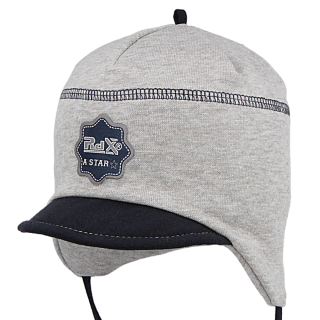 Chlapecká vázací čepice na uši s kšiltem a obrázkem RDX