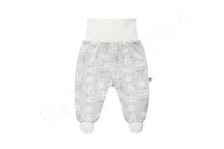 Bavlněné polodupačky Zajíci Baby Service Šedé