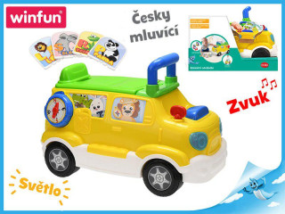 Auto edukační/odrážedlo česky mluvící se světlem a zvukem