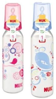 Skleněná láhev 230 ml NUK, silikon